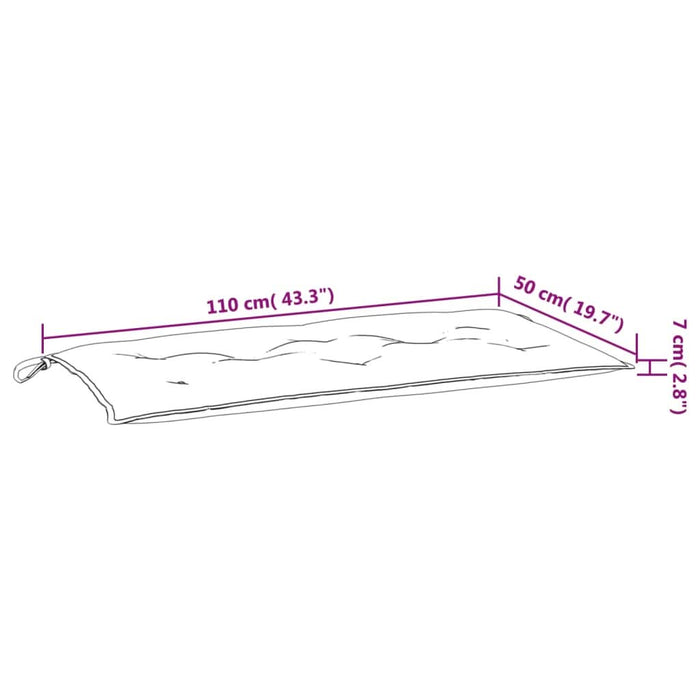 Pernă bancă de grădină, roșu, 110x50x7 cm, material oxford - WALTI WALTI