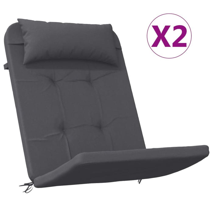 Perne scaun Adirondack, 2 buc, antracit, țesătură Oxford - WALTI WALTI