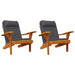 Perne scaun Adirondack, 2 buc, antracit, țesătură Oxford - WALTI WALTI