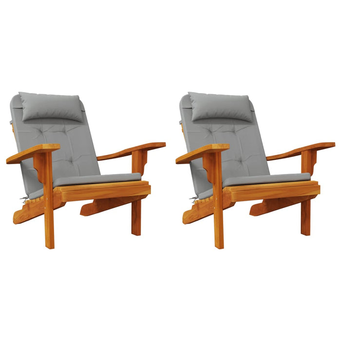 Perne pentru scaun Adirondack, 2 buc, gri, textil oxford - WALTI WALTI