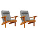 Perne pentru scaun Adirondack, 2 buc, gri, textil oxford - WALTI WALTI
