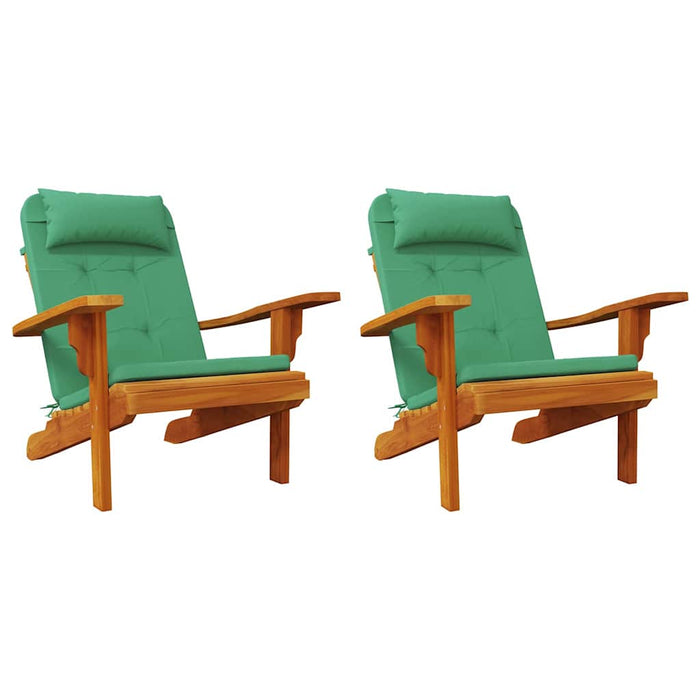 Perne pentru scaune Simplu 2 pcs Verde 58 x 77 x 4,5 cm - WALTI WALTI