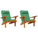 Perne pentru scaune Simplu 2 pcs Verde 58 x 77 x 4,5 cm - WALTI WALTI
