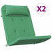 Perne pentru scaune Simplu 2 pcs Verde 58 x 77 x 4,5 cm - WALTI WALTI