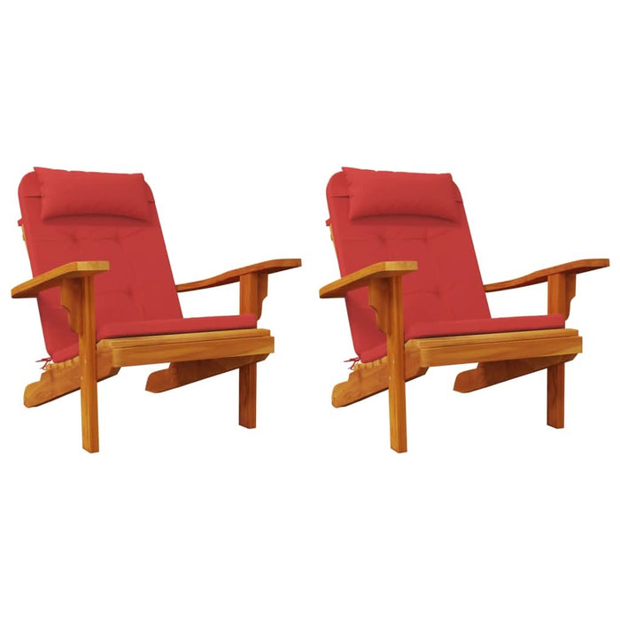 Perne pentru scaun Adirondack, 2 buc, roșu, textil oxford - WALTI WALTI