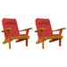 Perne pentru scaun Adirondack, 2 buc, roșu, textil oxford - WALTI WALTI