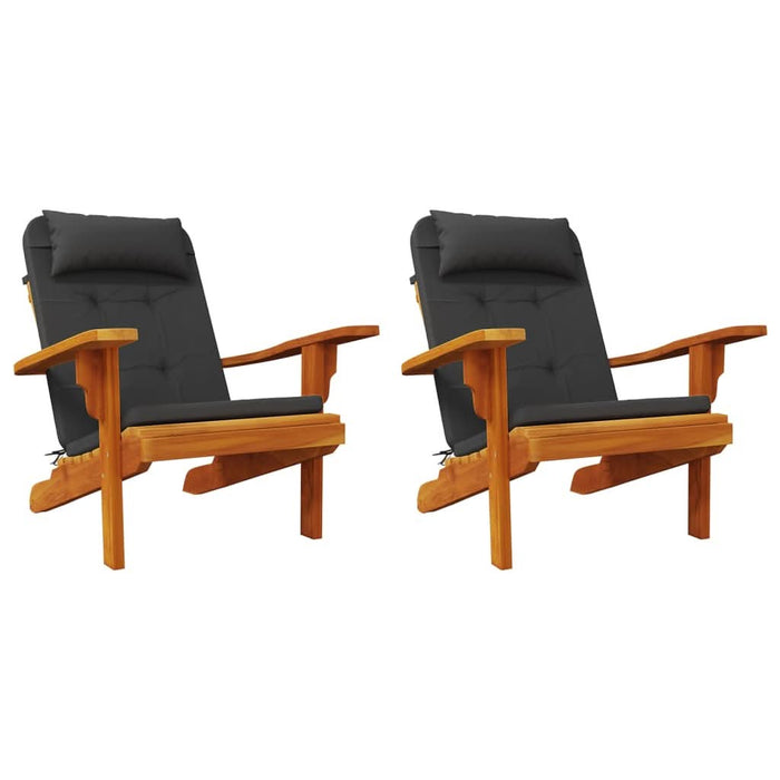 Perne pentru scaun Adirondack, 2 buc, negru, textil oxford - WALTI WALTI