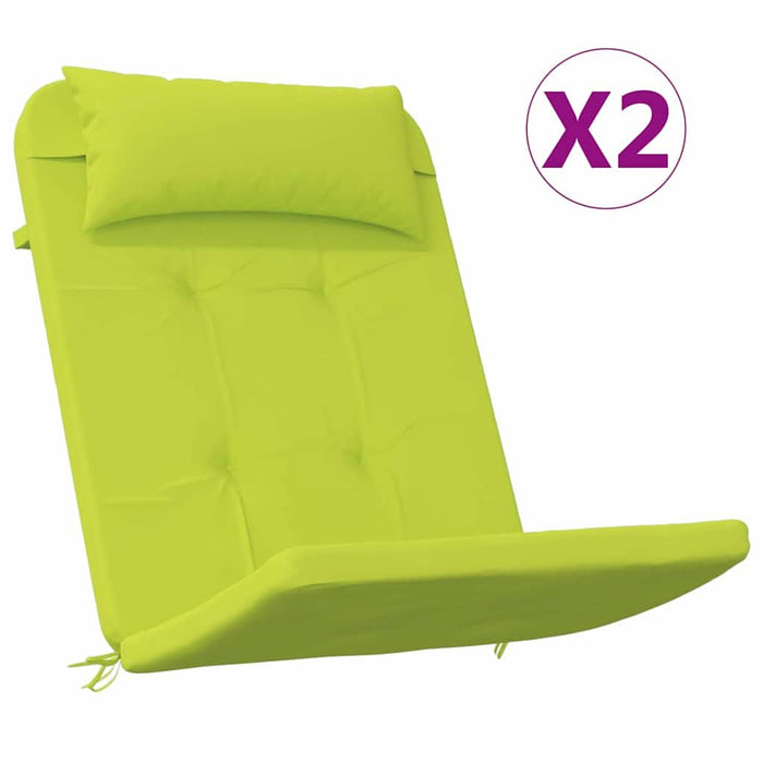 Perne pentru scaune 2 pcs Verde strălucitor. 58 x 77 x 4,5 cm - WALTI WALTI