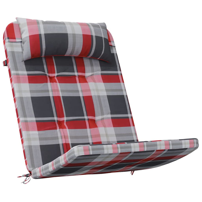 Perne pentru scaune 2 pcs Verificare Roșie 58 x 77 x 4,5 cm - WALTI WALTI