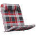 Perne pentru scaune 2 pcs Verificare Roșie 58 x 77 x 4,5 cm - WALTI WALTI