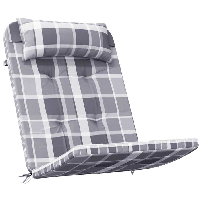 Perne scaun Adirondack, 2 buc, gri, careuri, textil oxford WALTI