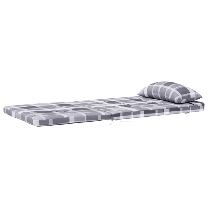 Perne scaun Adirondack, 2 buc, gri, careuri, textil oxford WALTI