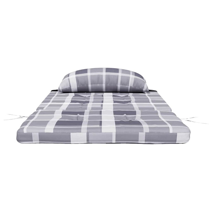 Perne scaun Adirondack, 2 buc, gri, careuri, textil oxford WALTI