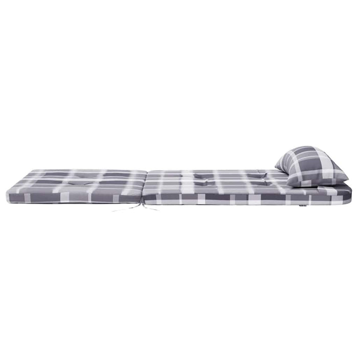 Perne scaun Adirondack, 2 buc, gri, careuri, textil oxford WALTI