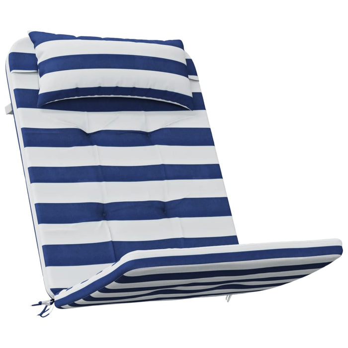 Perne scaun adirondack, 2 buc., dungi, albastru&alb, oxford WALTI