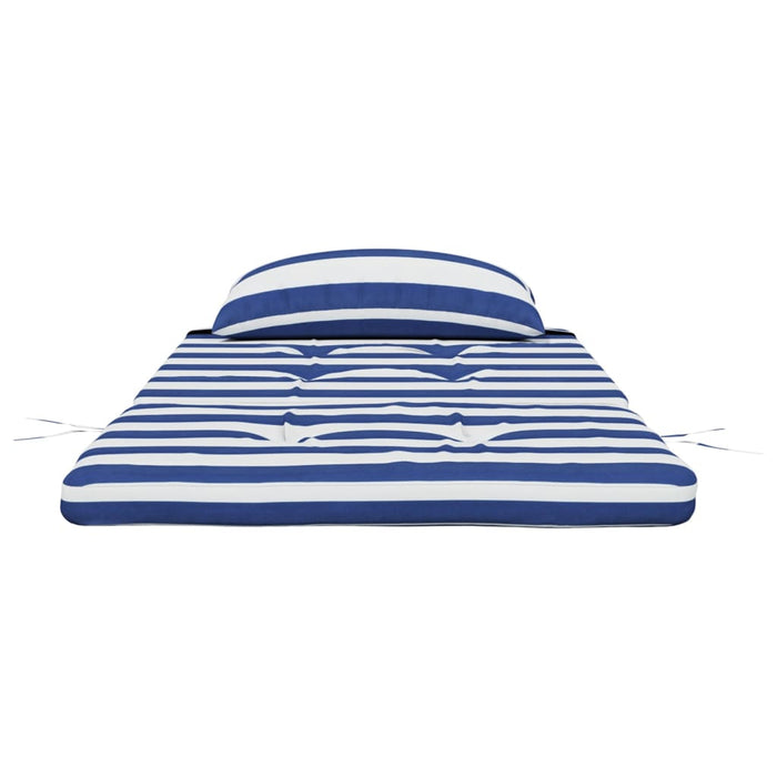 Perne scaun adirondack, 2 buc., dungi, albastru&alb, oxford WALTI