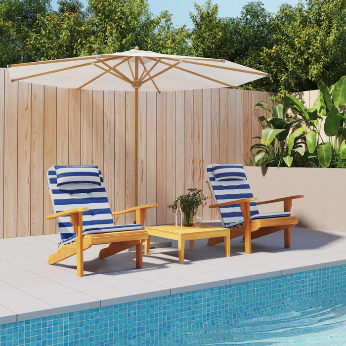 Perne scaun adirondack, 2 buc., dungi, albastru&alb, oxford WALTI