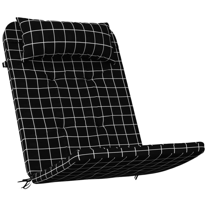 Perne scaun Adirondack, 2 buc, negru, careuri, textil oxford WALTI