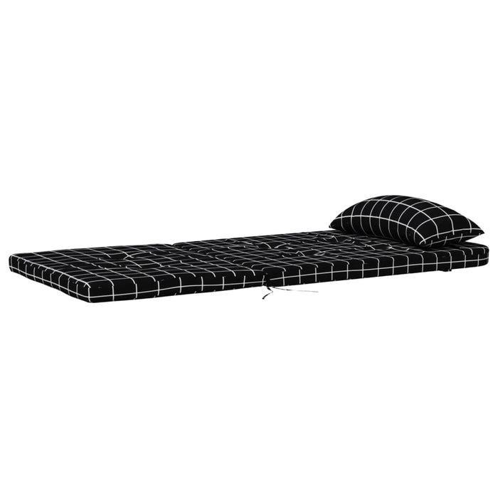 Perne scaun Adirondack, 2 buc, negru, careuri, textil oxford WALTI