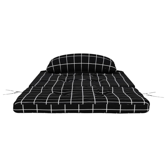 Perne scaun Adirondack, 2 buc, negru, careuri, textil oxford WALTI