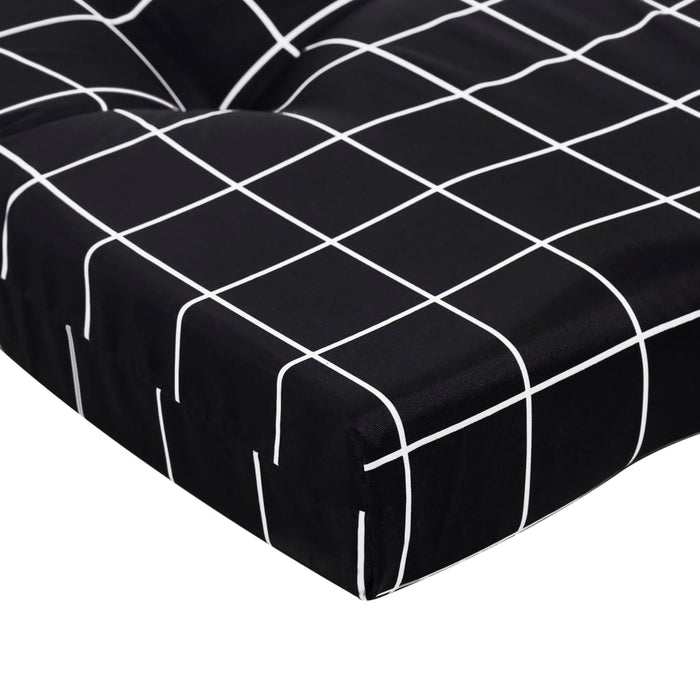 Perne scaun Adirondack, 2 buc, negru, careuri, textil oxford WALTI
