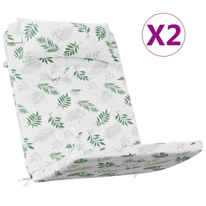Perne de scaun adirondack, 2 buc, model frunze, textil Oxford WALTI