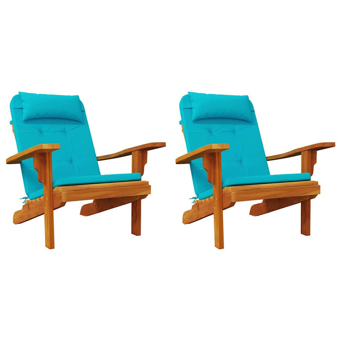 Perne pentru scaune Simplu 2 pcs Turcoaz 58 x 77 x 4,5 cm - WALTI WALTI