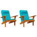 Perne pentru scaune Simplu 2 pcs Turcoaz 58 x 77 x 4,5 cm - WALTI WALTI
