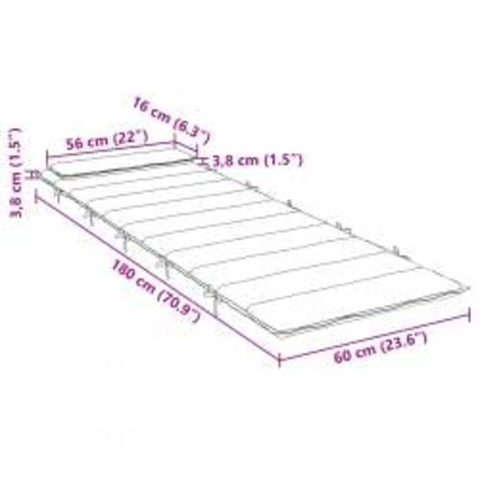 Perna de șezlong pentru soare Roșu și gri 178 x 60 x 4 cm - WALTI WALTI
