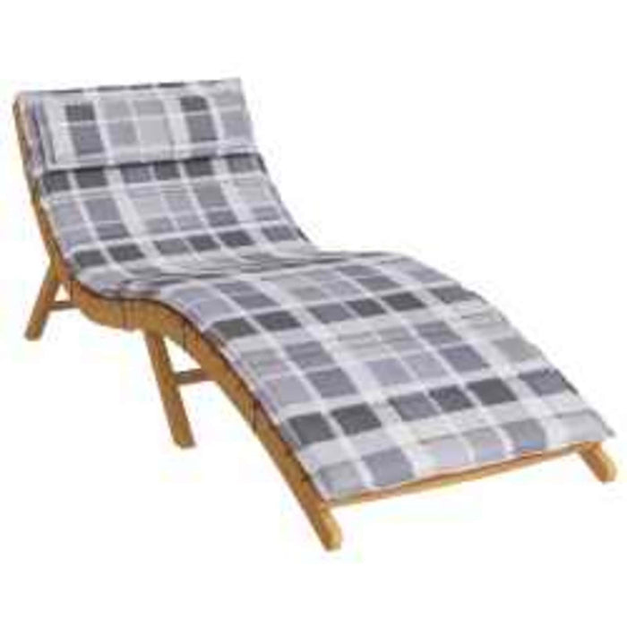 Perna de șezlong pentru soare Gri 178 x 60 x 4 cm Tafeta Oxford - WALTI WALTI