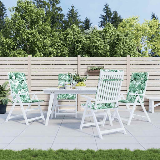 Perne de scaun spătar înalt, 4 buc, model frunze, textil Oxford - WALTI WALTI