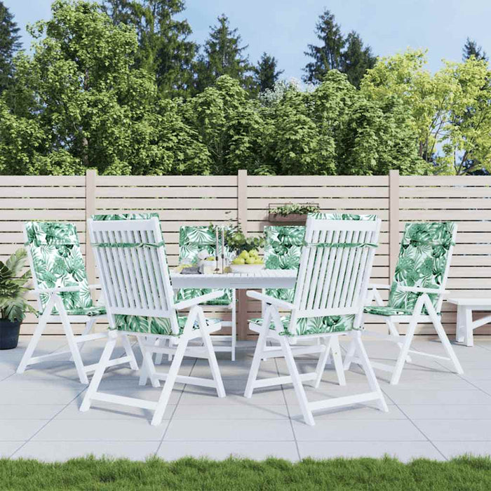 Perne de scaun spătar înalt, 6 buc, model frunze, textil Oxford - WALTI WALTI