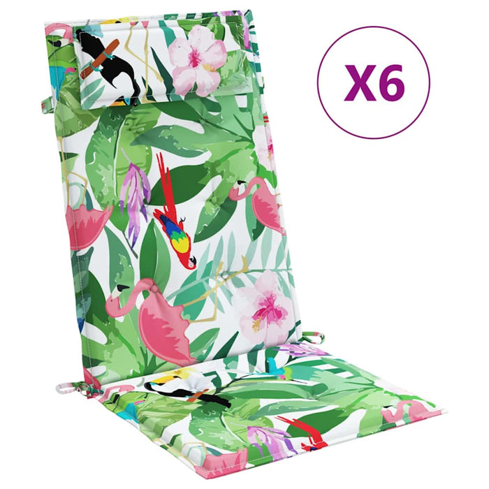 Perne de scaun spătar înalt, 6 buc., multicolor, textil oxford - WALTI WALTI