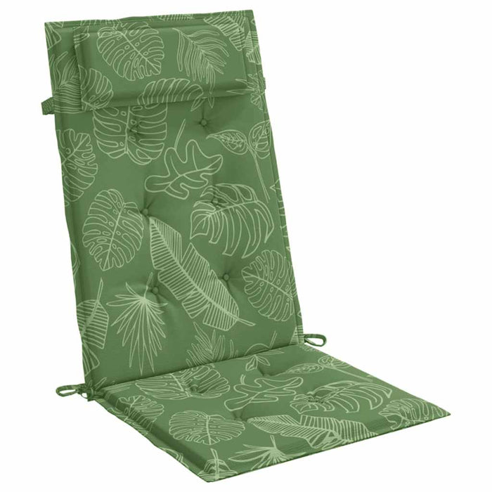 Perne de scaun spătar înalt, 4 buc, model frunze, textil Oxford WALTI