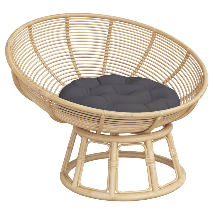 Pernă rotundă antracit Ø 60 x11 cm, țesătură Oxford - WALTI WALTI