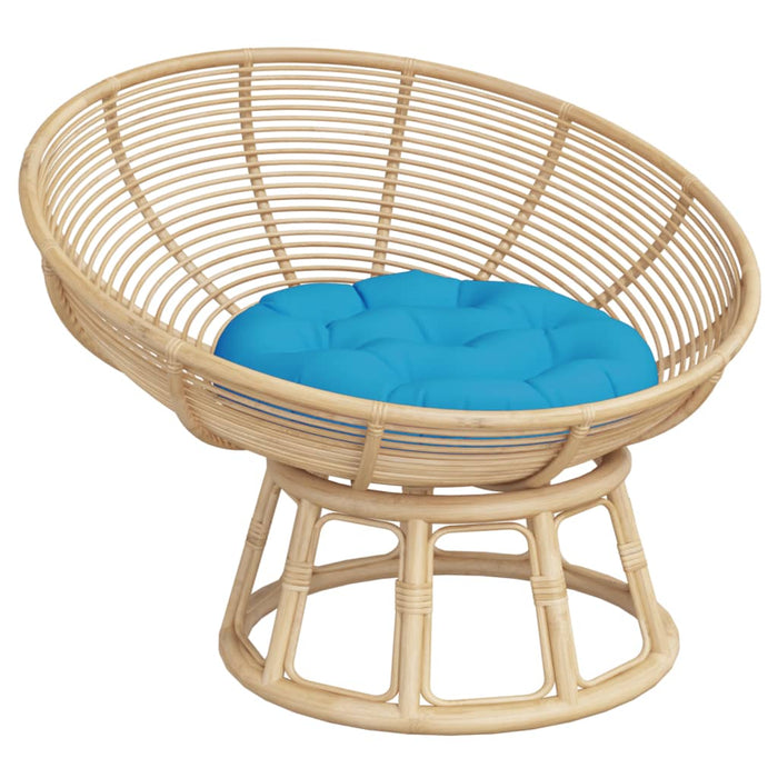 Pernă rotundă, albastru deschis, Ø 60 x11 cm, țesătură Oxford - WALTI WALTI