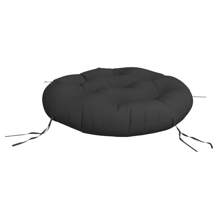 Pernă rotundă negru, Ø 60 x11 cm, țesătură Oxford - WALTI WALTI