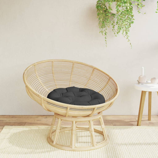Pernă rotundă negru, Ø 60 x11 cm, țesătură Oxford - WALTI WALTI