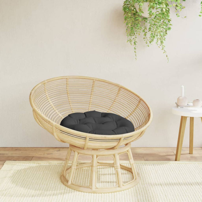 Pernă rotundă negru, Ø 60 x11 cm, țesătură Oxford - WALTI WALTI