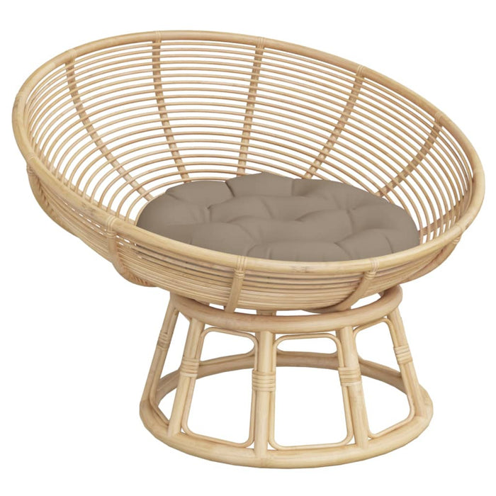 Pernă rotundă gri taupe, Ø 60 x11 cm, țesătură Oxford - WALTI WALTI