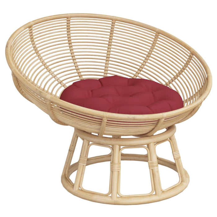 Pernă rotundă, roșu vin, Ø 60 x11 cm, țesătură Oxford - WALTI WALTI