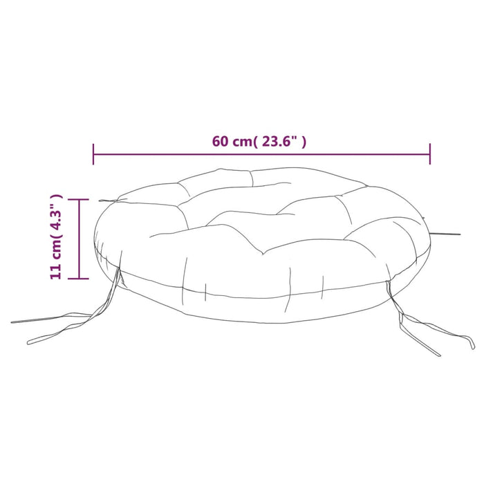 Pernă rotundă, roșu, Ø 60x11 cm, țesătură Oxford, model carouri - WALTI WALTI