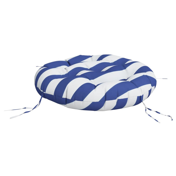 Pernă rotundă dungi albastre/albe, Ø60 x11 cm, textil Oxford WALTI