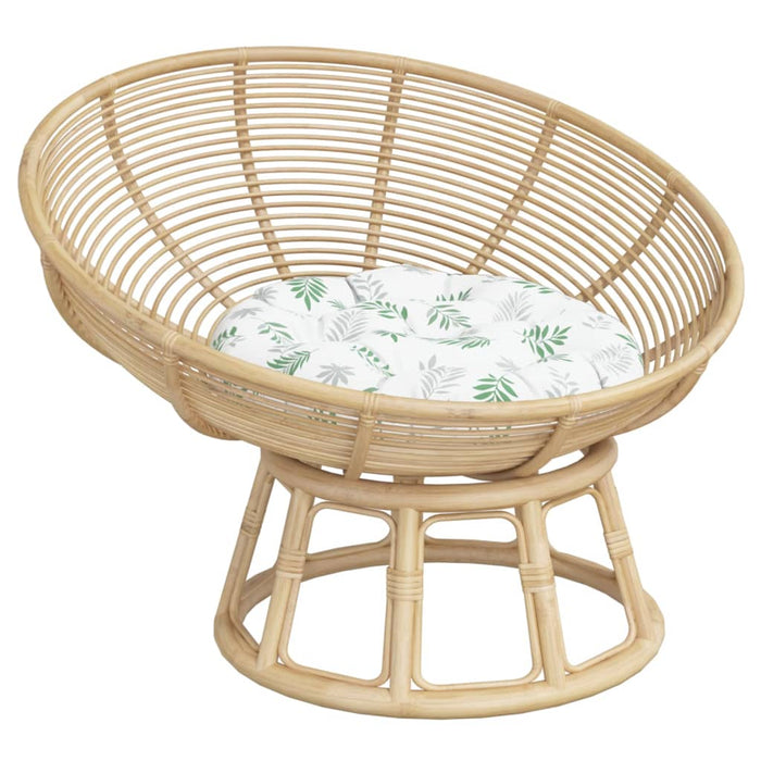 Pernă rotundă, model frunze, Ø 60 x 11 cm, țesătură Oxford - WALTI WALTI