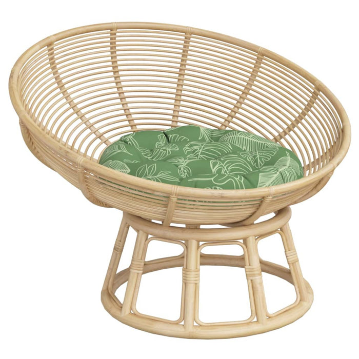 Pernă rotundă, model frunze, Ø 60 x 11 cm, țesătură Oxford - WALTI WALTI