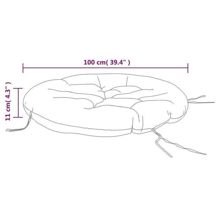 Pernă rotundă, albastru deschis, Ø 100 x11 cm, țesătură Oxford - WALTI WALTI