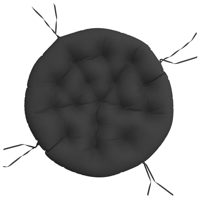 Pernă rotundă negru, Ø 100 x11 cm, țesătură Oxford - WALTI WALTI