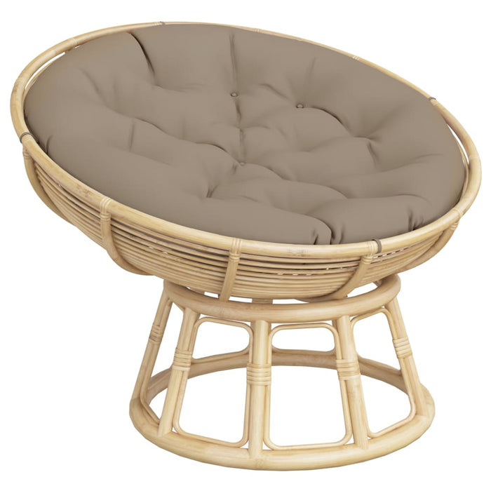 Pernă rotundă gri taupe, Ø 100 x11 cm, țesătură Oxford - WALTI WALTI