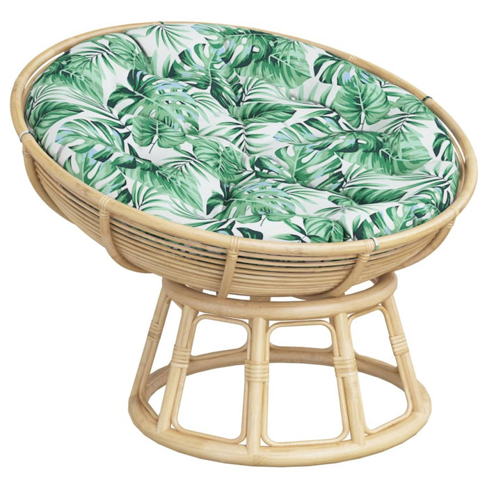Pernă rotundă, model frunze, Ø 100 x 11 cm, țesătură Oxford - WALTI WALTI