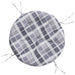 Pernă rotundă, gri, Ø 100x11 cm, țesătură Oxford, model carouri - WALTI WALTI